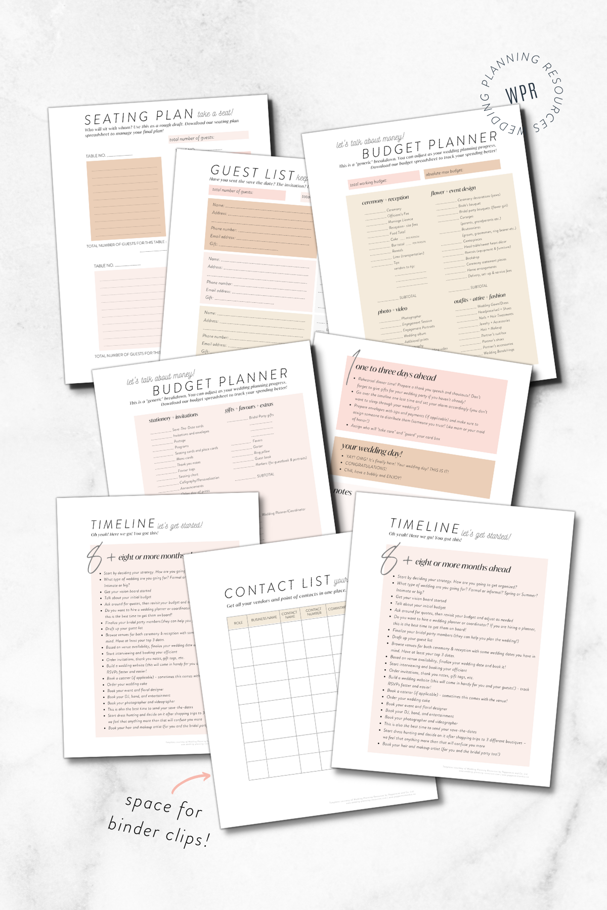 Cute Couple Wedding Planner Pages | Wedding Keepsake | Wedding Momento |  Printable Wedding Planner Kit | Wedding Binder Template Organizer