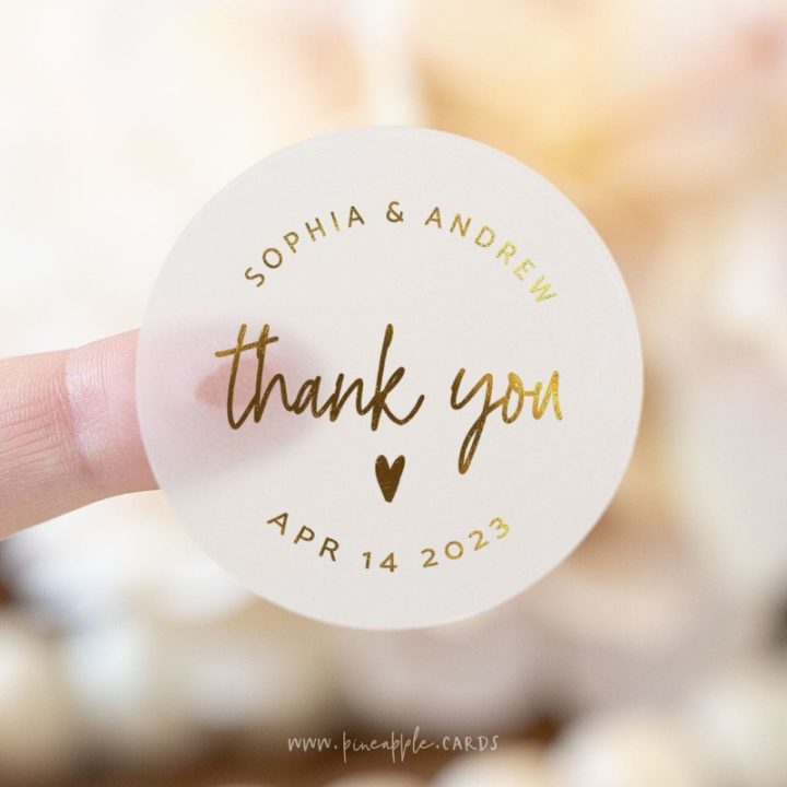 Wedding Favor Thank You Stickers And Tags | Affordable | Classic Elegant