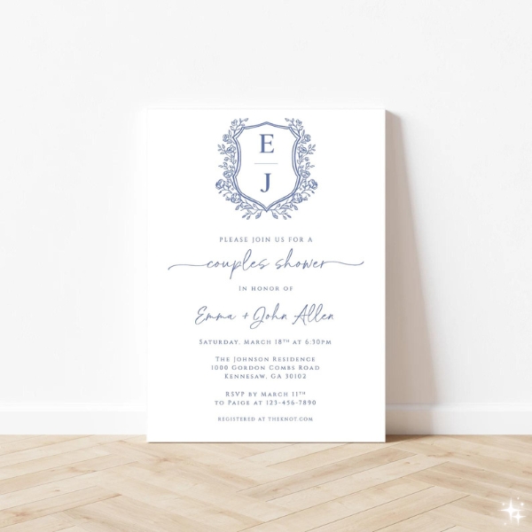 Modern Minimalist Bridal Shower Invitation